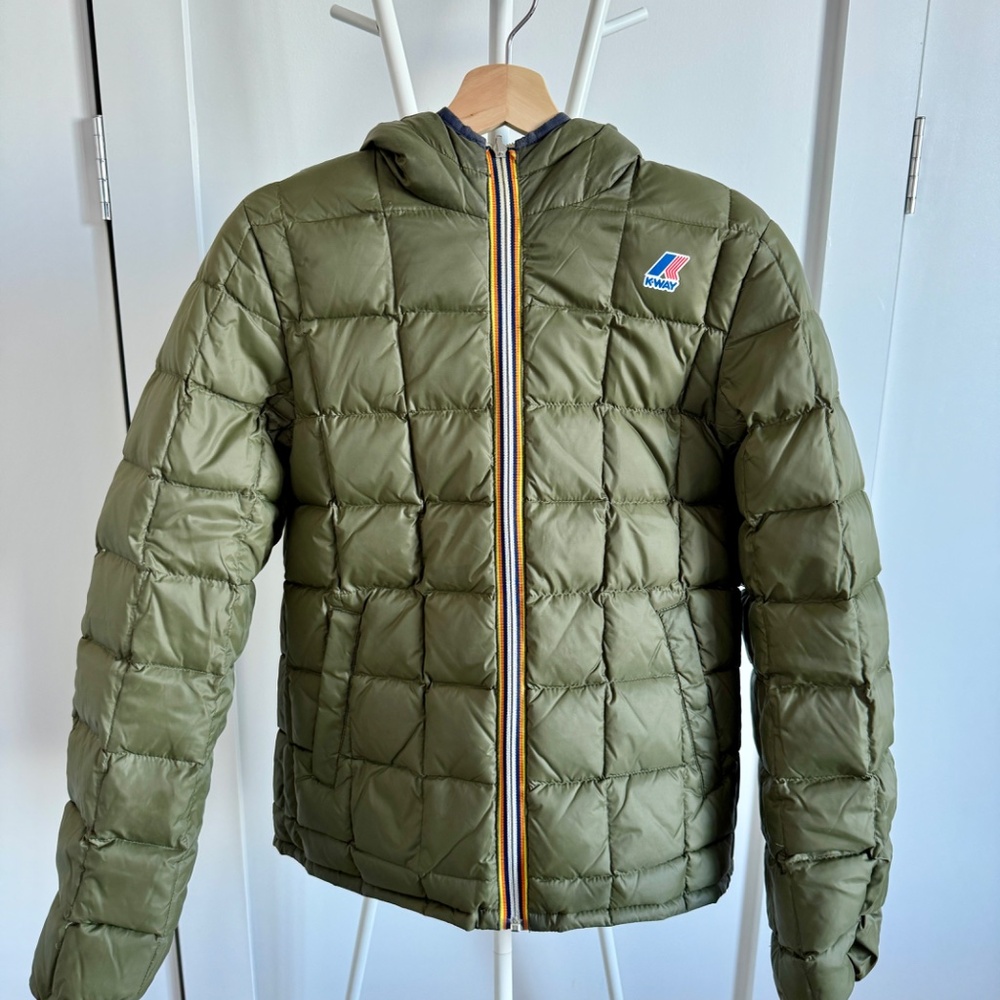 K-Way JACQUES THERMO Blue & Green Reversible Jacket – Men’s Size S